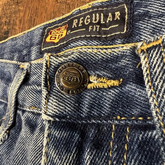 Vintage Route 66 Regular Fit 29x25 Denim Jeans Old School 90s Medium Wash Hemmed - Picture 4 of 8